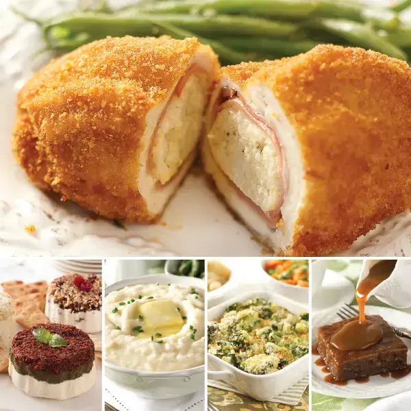 Deluxe Chicken Cordon Bleu Dinner for Four
