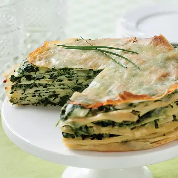 Spinach Gruyere Crepe Gateau