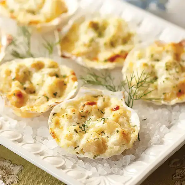 Scallops Au Gratin in Shell