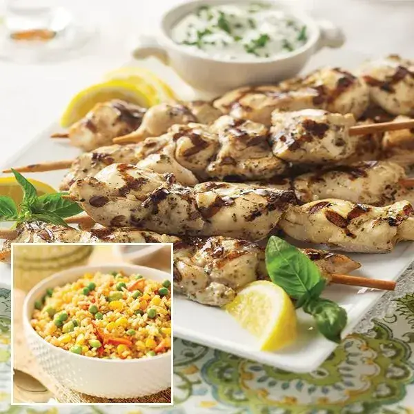 Marinated Chicken Skewer Dinner