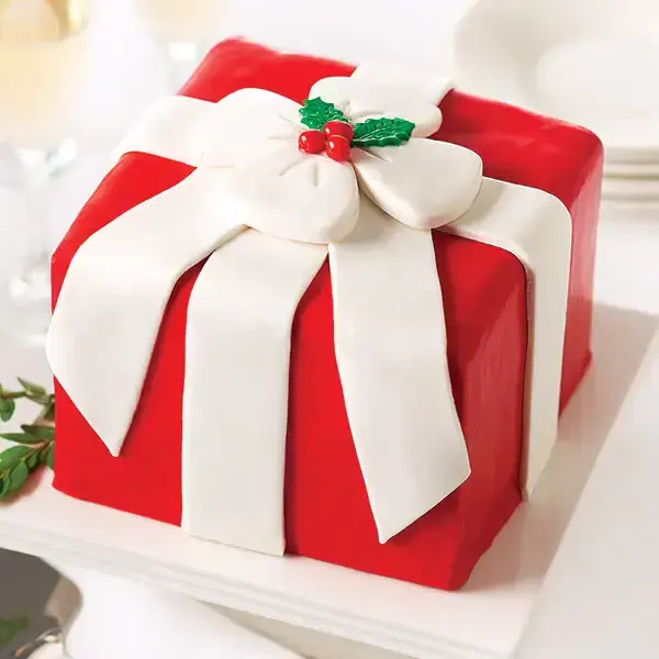 Red Present Cake